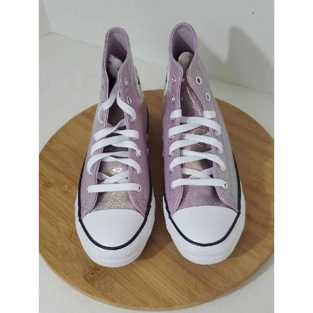 Converse CTAS Hi Tops Altitude Lilac Sparkly Size 6 Big Kid NIB